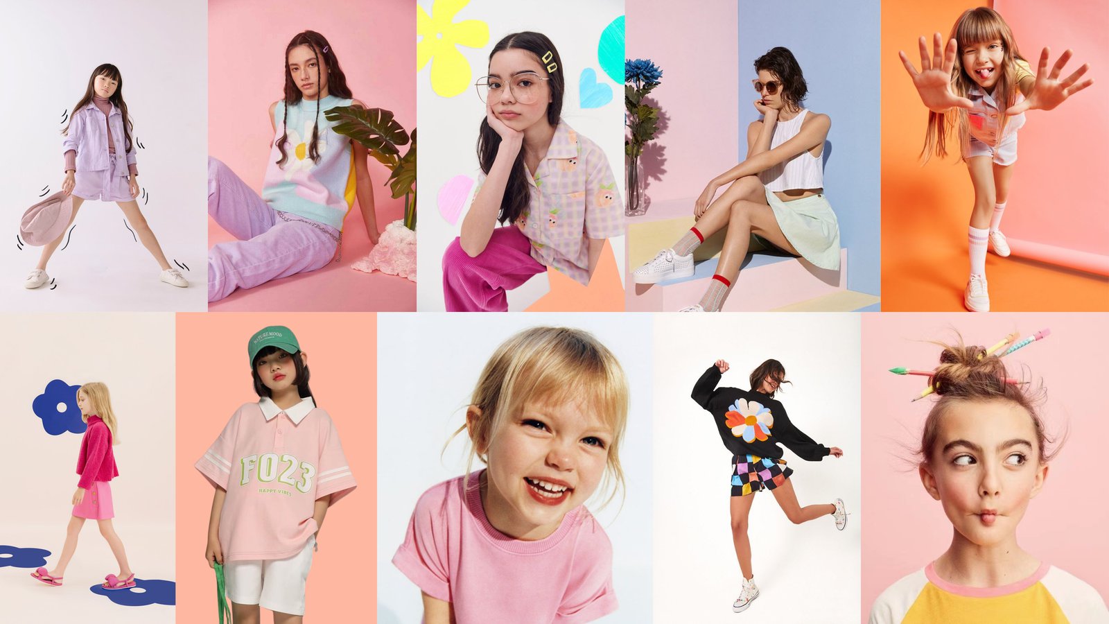 Cohort board — the girl Genie was designing for, across ages and everyday moments